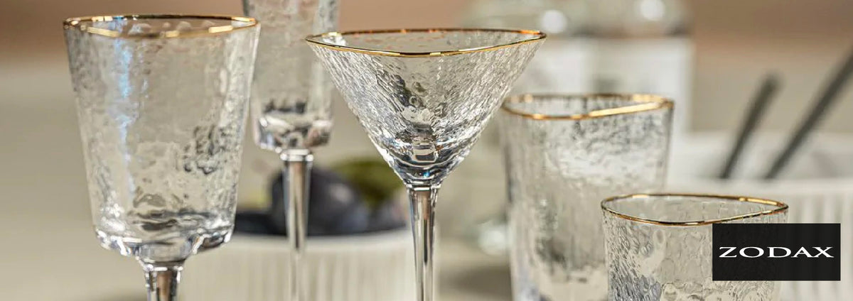 Zodax Apertivo Triangular Martini Glasses