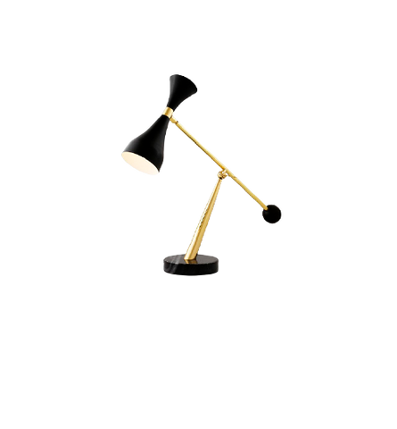Desk Lamp Cordero polished brass black finish