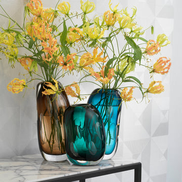 Vase Sianni M - Blue Glass