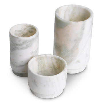 Tealight Holder Leonidas Set of 3 - Green Onyx