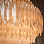 Selenite Layer Round Medium Chandelier