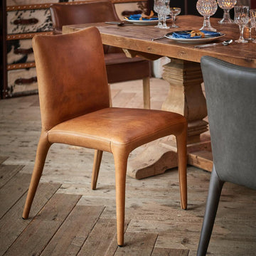 Fibi Dining Chair Nutmeg Leather