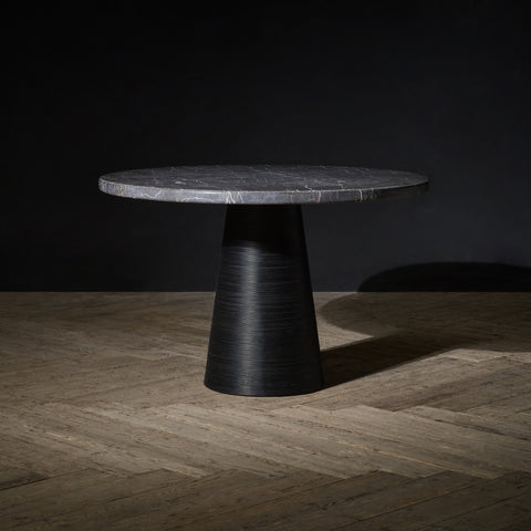 Bootlace Round Side Table – Midnight