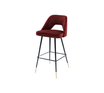 Bar Stool Avorio Roche Bordeaux Velvet
