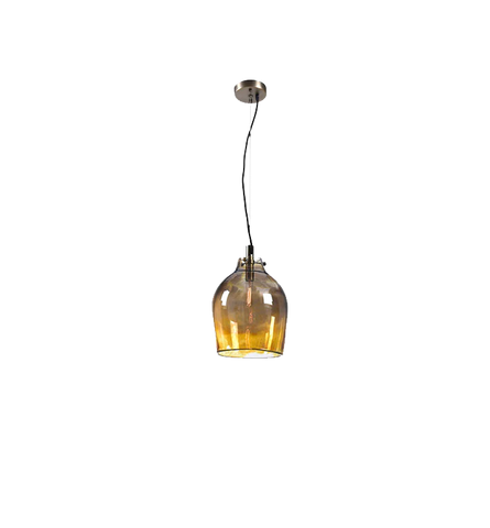 Cove Pendant 28 cm -F.Brass & Irdsc . Gls