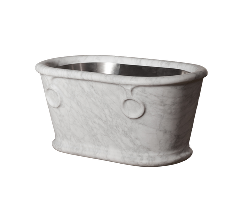 Roman Bath Ice Bucket White Marble