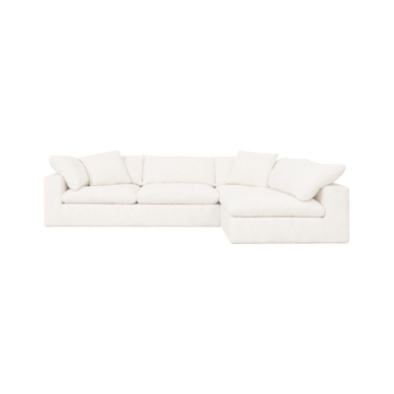 Strata Feather Petite Sectional - Performance Thin Chenille Yarn Dyed Natural