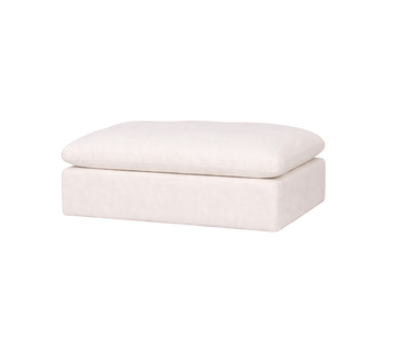Strata Feather Petite Footstool - Performance Native Linen Natural