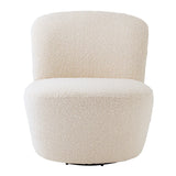 Doria Swivel Chair Bouclé Cream