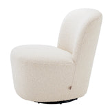 Doria Swivel Chair Bouclé Cream