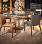 Fibi Dining Chair Buff Burnished Graphite