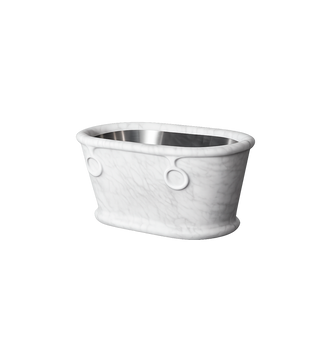 Roman Bath Ice Bucket - White Marble