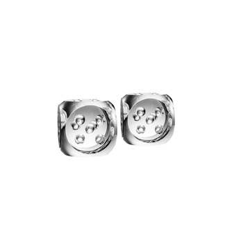 Desk Accessory Dice Tradizione set of 2 - crystal glass