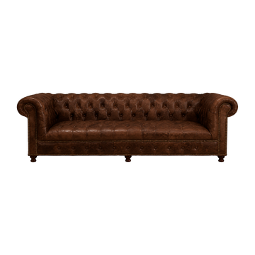 Westminster Button Sofa 3S - Vintage Cigar