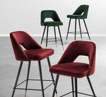 Bar Stool Avorio Roche Bordeaux Velvet