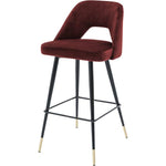 Bar Stool Avorio Roche Bordeaux Velvet