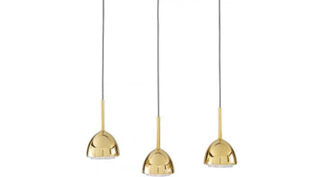 Brass Bell Ceiling Lamp Gold