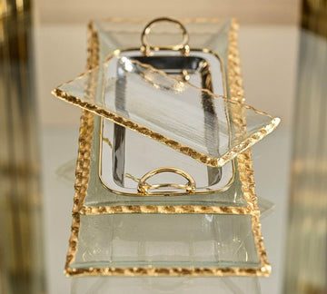 Textured Rectangular Tray Small
