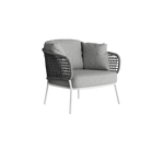 Moon Alu Living Armchair White