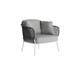 Moon Alu Living Armchair White