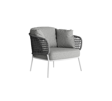 Moon Alu Living Armchair White