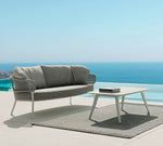 Moon Alu 2 Seaters Sofa White