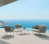 Moon Alu Living Armchair White