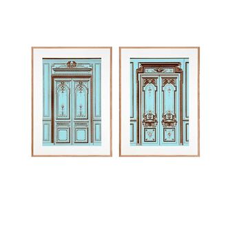 Prints French Salon Doors set of 2