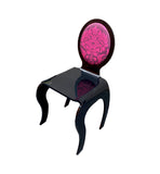Silla Opera Textil Barroco, negra