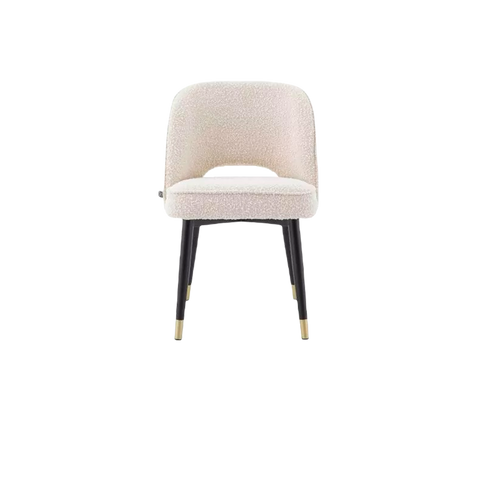 Dining Chair Cliff Bouclé Cream Set of 2
