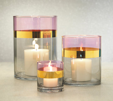 Veneto Two-Tone Luster Vase Magenta