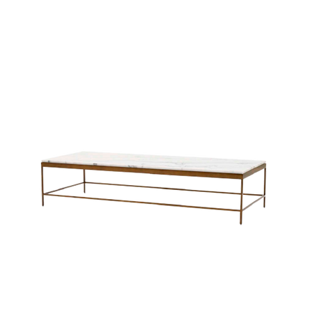 Vienna Rectangle Cocktail Table with Marble
