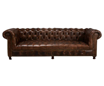 Westminster Button Sofa 3 Seater Vintage Cigar