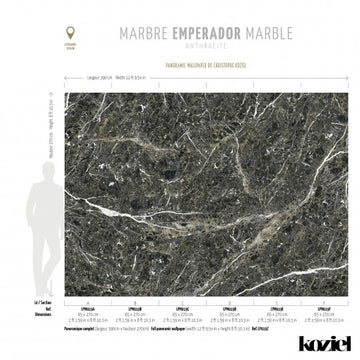 Anthracite Emperador marble Panoramic