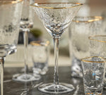 Aperitivo Triangular Martini Glass - Clear with Gold Rim