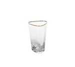 Aperitivo Triangular Highball Glass - Clear with Gold Rim