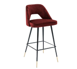 Bar Stool Avorio Roche Bordeaux Velvet