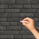 Black Bricks Erasable Wallpaper