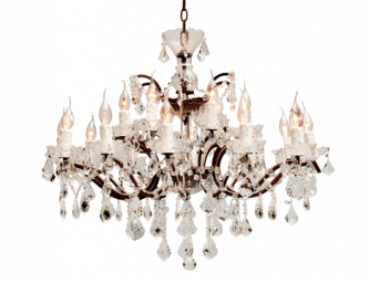 Crystal Med Chandelier Natural