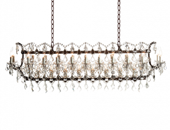 Crystal Rectangle Chandelier L