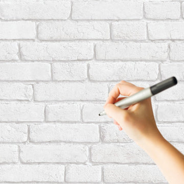 White Bricks Erasable Wallpaper