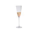 Fez Cut Glass Champagne Flute with Gold Leaf