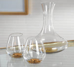 Golden Base Stemless Wine Glass