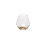 Golden Base Stemless Wine Glass