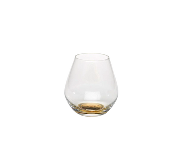 Golden Base Stemless Wine Glass