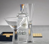 Livogno Champagne Flute on Hammered Stem