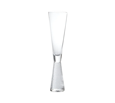 Livogno Champagne Flute on Hammered Stem